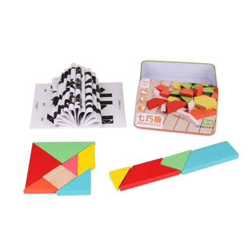 BESTonZON 1 Box Lustiges Tangram Spielzeug Kidcraft Spielset Spielzeug Für Kinder Puzzles 3D Puzzles Für Kinder Spielzeug Für Kinder Puzzle Zum Bauen Kinderspielset Spielzeug Für von BESTonZON