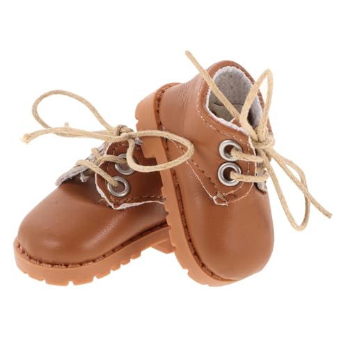 BESTonZON 1 Paar Baumwollpuppen Lederschuhe Miniaturpuppenschuhe Jungenpuppenkostüm Mädchenpuppenkleidschuhe Amerikanische Puppenschuhe Babymädchenschuhe Puppenschuhe Spielzeug von BESTonZON