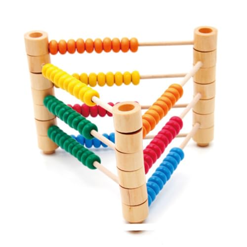 BESTonZON 1 STK Studenten Abakus Werkzeuge für Kinder Kidcraft-Spielset Kinder holzspielzeug zabawki stymulujące rozwój Früherziehungsbedarf Rechenabakus aus Holz Bambus Colorful von BESTonZON