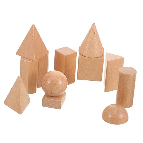 BESTonZON 1 Sätze Geometrisches Modell Dimensional Geometrische Körper DREI Lernspielzeug Für Den Haushalt 3D-formmanipulationen Gehirnspielzeug Puzzle-Spielzeug Formanpassung 3D-Formen Holz von BESTonZON