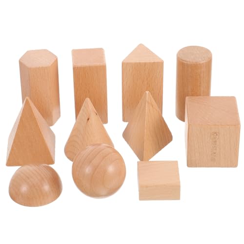 BESTonZON 1 Sätze geometrisches Modell 3D-Formen manipulieren Lernspielzeug Bausteine ​​für Kleinkinder Spielzeug für Kinder kinderspielzeug pädagogisches Spielzeug Kinderaccessoire Holz von BESTonZON