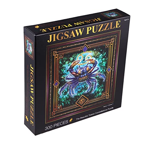 BESTonZON 1 Satz 300 Stück Tierkreis-Puzzle Konstellationen Puzzle Gehirn-Puzzle Wackelpuzzles für Erwachsene Kinder Puzzle kinderpuzzle puzzletisch Sternzeichen Puzzle Fische Puzzle von BESTonZON