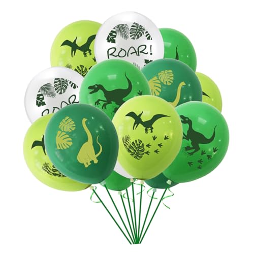 BESTonZON 1 Satz 32 Stück Mit Dinosauriern Bedruckte Luftballons Für Kinder Partydekorationen Für Kinder Mit Helium Gefüllte Luftballons Verdickte Luftballons Dinosaurier Luftballons von BESTonZON