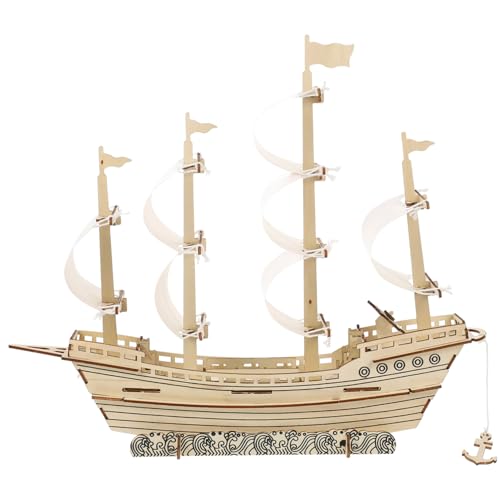 BESTonZON 1 Satz 3D-Segelpuzzle Montagerätsel Bausätze zum Bauen Yacht DIY Segelschiff Modellbausatz Holzbausatz für Segelschiff Segelboot-Modellbausatz Rätsel zum segelboot Bauen von BESTonZON