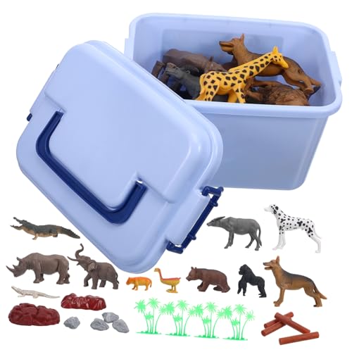 BESTonZON 1 Satz 58 Stück Tierspielzeug aus Kunststoff Mini-Tiere Tiermodell-Spielzeug Kuchen Spielzeug kindergeburtstags mitgebsel Waldtiere Figuren Zoo-Modelltiere Tiermodellspielzeug von BESTonZON