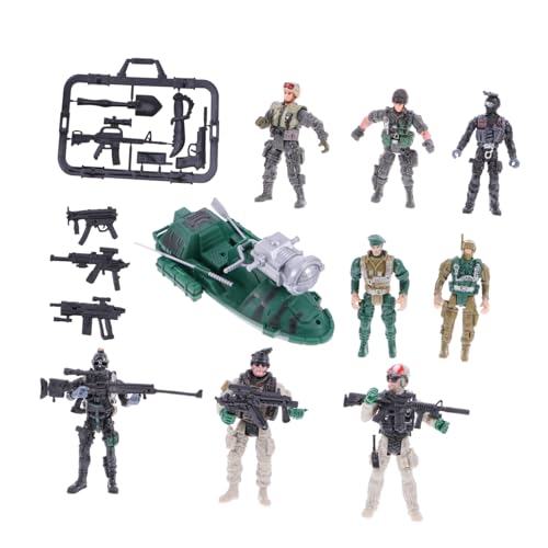 BESTonZON 1 Satz 9 STK Soldaten Modell Figuren Zubehör-kit Minifiguren Spielzeug Soldat Spielset Mini-Spielzeug Miniatursoldat Soldat Modellfigur Kinderspielzeug Mikrospielzeug Plastik von BESTonZON