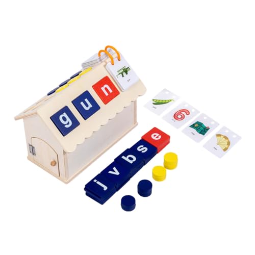 BESTonZON 1 Satz Alphanumerisches Spiel Spielzeug Alphabet-buchstabierspiele Für Kinder Briefe Karten Englisches Buchstabierspiel Pädagogisches Werkzeug Für Kinder Kleinkinderhütte Holz von BESTonZON