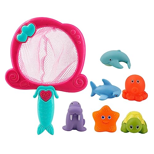 BESTonZON 1 Satz Angeln Shower Toys Aqua Lightweight Bath Toy Imaginative Play Toy Hand-to-Eye Coordination Toy Mini-Tierspielzeug Badespielzeug für Babys Plastik rot von BESTonZON