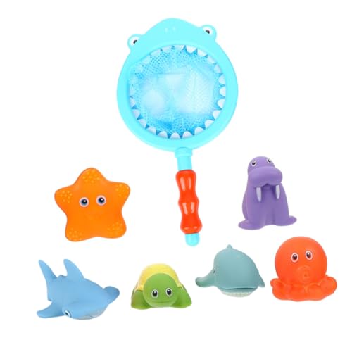 BESTonZON 1 Satz Angelspielzeug Tierisches Badespielzeug Tauchspielzeug Poolspielzeug mit Meerestieren Kinder deko Kinder wasserspielzeug Duschspielzeug Plastikspielzeuge Vinyl von BESTonZON