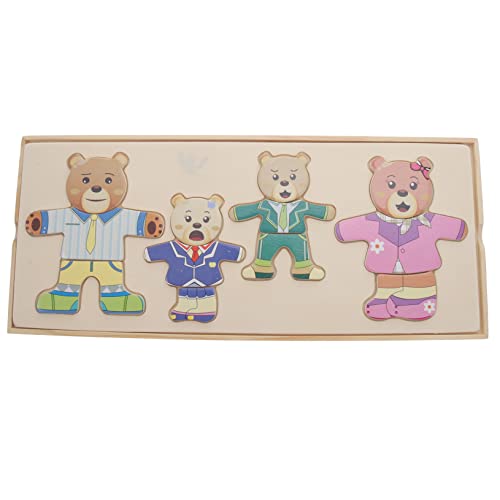 BESTonZON 1 Satz Ankleide-Puzzle interaktives Puzzle kleinkinderspielzeug laubsäge Toys Animals tierische Rätsel Tier Puzzles pädagogische Tierrätsel Holz von BESTonZON