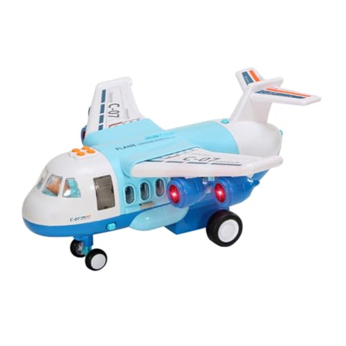 BESTonZON 1 Satz Aufbewahrung von Passagier Flugzeug Modellen Flugzeugmodellbausatz Lernspielzeug Kinder spielset Mini-Spielzeug Musikspielzeug Flugzeugspielzeug Elektronisches Bauteil Blue von BESTonZON