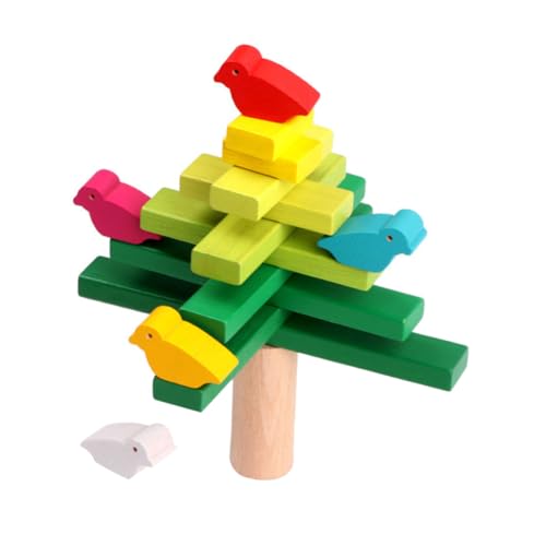 BESTonZON 1 Satz Ausgeglichener Baum Kinder Stapeln Spielzeug Stapelspiel Für Kinder Spielzeug Zum Stapeln Von Blöcken Kinderspielzeug Balancierspiel-sortierspielzeug Baustein Green Hölzern von BESTonZON