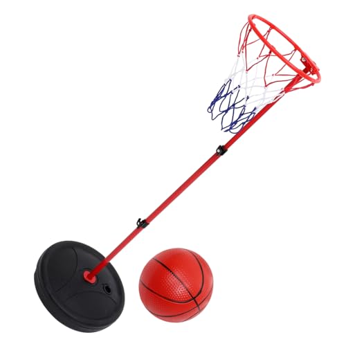 BESTonZON 1 Satz Babybällebecken Kinder sandspielzeug Kinder strandspielzeug Pool zubehör Aufblasbarer Basketball für den Pool Sportspiel Basketball Sportspielzeug Basketballkorb Plastik rot von BESTonZON