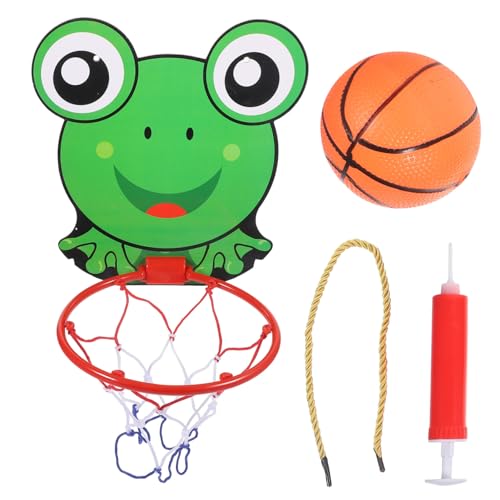 BESTonZON 1 Satz Basketball-brettspielzeug Cartoon-basketballkorb Wandbasketballbrett Cartoon-basketballkörbe Indoor-basketballspielzeug Indoor-basketballständer Green Kunststoffrahmen von BESTonZON