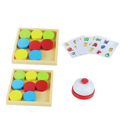 BESTonZON 1 Satz Battle-Tweet Schnelles Sling-Puck-Spiel Zappelspielzeug Lernspielzeug Für Kinder Schneller Sling-Puck Kinderspielzeug Puzzle-Spielzeug Farberkennungsspielzeug Holz Colorful von BESTonZON