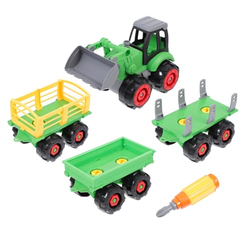 BESTonZON 1 Satz Bauernwagen-Set Zum Ziehen Für Kleinkinder Entlang LKW- Für Kinder Kind Zieht Früherziehungsspielzeug LKW-spielset Plastik Green von BESTonZON