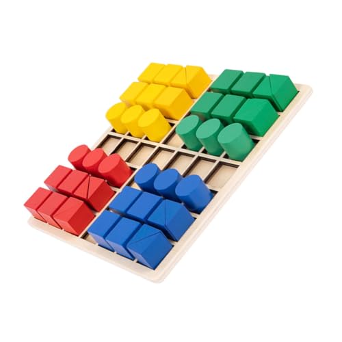 BESTonZON 1 Satz Baustein-Puzzle-Spielzeug Spielzeug Für Kinder Farbsortierspielzeug Kinderspielzeug Formsortierspielzeug Kleinkind Rätsel Vorschulspielzeug Kleinkindspielzeug Hölzern von BESTonZON