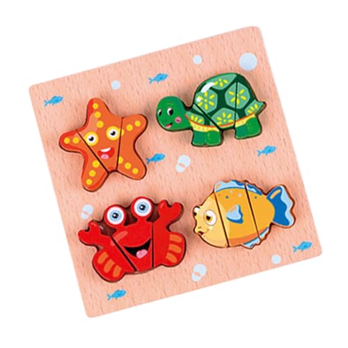 BESTonZON 1 Satz Bausteine Rayan-Spielzeug für Kinder Puzzle-Spielzeug Kinder holzpuzzle Kinder holzspielzeug Cartoon-Kordelzug-Spielzeug Spielzeug aus Holz mit Kordelzug hölzern rot von BESTonZON