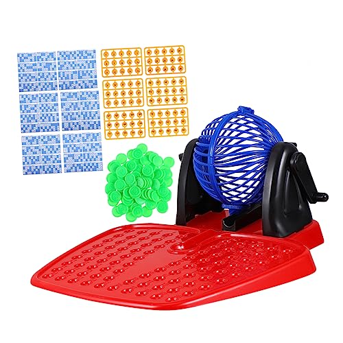 BESTonZON 1 Satz Bingo-Maschine Kinder Bingo bingokarten Bingo Karten Bingo Spielzeug Bingo Kugeln Lernspielzeug für Kinder Bingo-Zeichenmaschine simulierte Lotteriemaschine Papier rot von BESTonZON