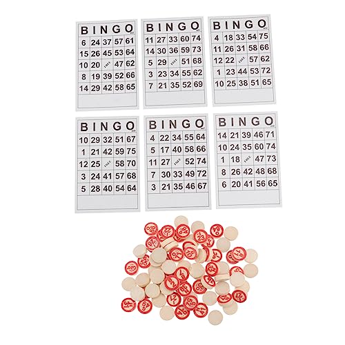 BESTonZON 1 Satz Bingo-Spiel interaktives kinderspiel Gry planszowe logikspiele spielzeuge pädagogisches Schachspielspielzeug Russisches Bingo-Schach- Papier Weiß von BESTonZON