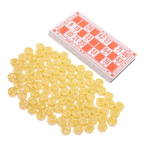 BESTonZON 1 Satz Bingo Tombola Spiele spielbrett Spielkarten brettspiel Spielsteine Schachbrett logisches Schachspiel- Figurenspiel Schachspiel. Figurenschachspiel-Requisite Holz von BESTonZON