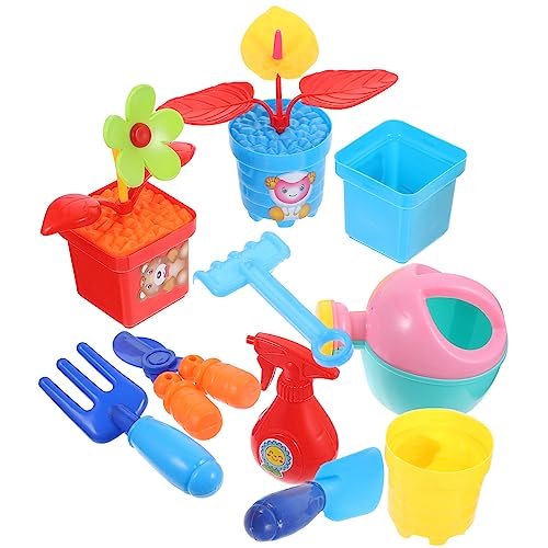 BESTonZON 1 Satz Blumen-Spielzeug-Set Kinder Spielset Pflanzset Für Kinder Werkzeuge Zum Pflanzen Von Babyblumen Kindergartengeräte Kinderspielzeug Lernspielzeug Für Kleinkinder Plastik von BESTonZON