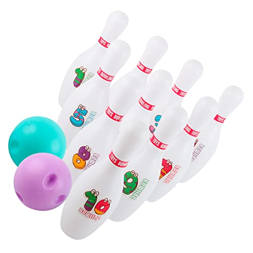 BESTonZON 1 Satz Bowling Für Kinder Indoor-bowlingspiele Bowlingkugeln Spielzeug Bowling-Spielzeug Für Kinder Outdoor-spielset Für Kinder Bowlingwurf Bowlingkegel Und Nummeriertes Bowling Pp von BESTonZON