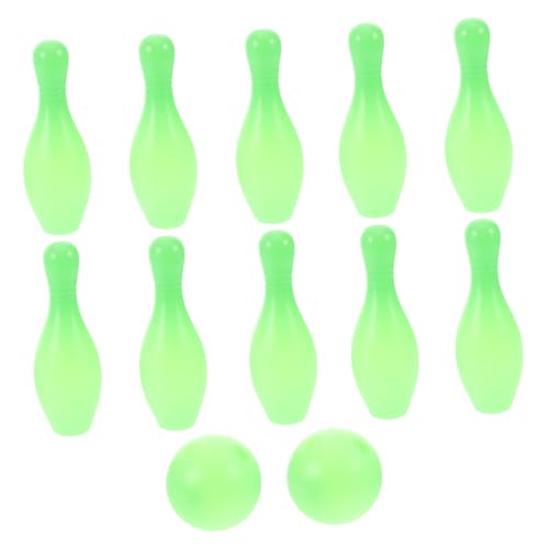 BESTonZON 1 Satz Bowling-Set Für Kinder Kegeln Kinder Bowling-Souvenir Bowling Für Kleinkinder Mini Spiel Kleinkindspiele Mini-Desktop-bowlingspiel Bowlingzubehör Light Green Sport von BESTonZON