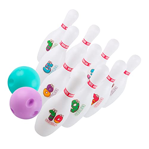 BESTonZON 1 Satz Bowling für Kinder Nummern Aufkleber Zahlen Sticker Bowlingkegel und Bowling-Familienspielzeug Spielzeug für draußen Spielzeuge Sportspielzeug werfen Indoor-Spiel für Kinder von BESTonZON