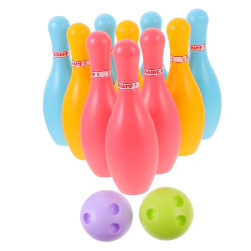 BESTonZON 1 Satz Bowlingkugel Spielzeug Bowling-Spielzeug Outdoor-Spielzeug Für Kinder Bowlingspiele Für Drinnen Bowlingspiele Für Kinder Drinnen Kinder Indoor-Spielzeug Plastik von BESTonZON