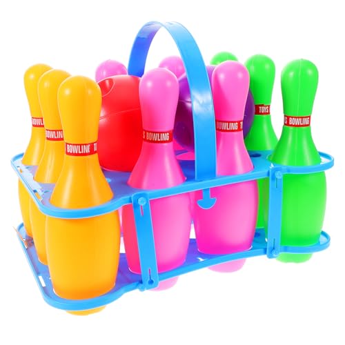 BESTonZON 1 Satz Bowlingkugel Spielzeug Trinkspiele Kinderspielzeug-Bowling Bowling Drinnen Bowling-pins Bowlingzubehör Indoor-Spiele Outdoor-Bowling Bowling Für Kleinkinder Flaschen Plastik von BESTonZON