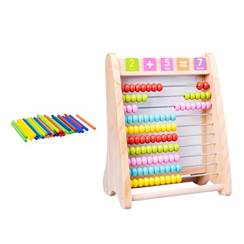 BESTonZON 1 Satz Computergestell frühpädagogisches Spielzeug Entwicklungsspielzeug Kinder schreibtafel schreib Tablet Kinder kreative Kalkulationsklammer kreative Maltafel hölzern Colorful von BESTonZON