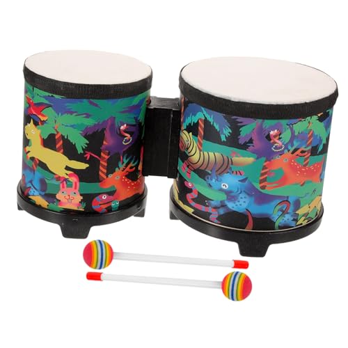 BESTonZON 1 Satz Conga musikinstrumente musical instruments drumset kinder trommel handtrommel Kindertrommeln für 8-12 Jahre Bongos für Kinder spielzeug Bongotrommeln Babybongos Holz von BESTonZON