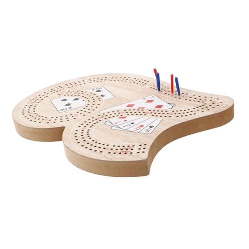 BESTonZON 1 Satz Cribbage Solitaire reisespiel spielbrett familienspiel Einzigartiges Brettspiel gesellschaftsspiel Krippenbrett aus Holz Cribbage-Heringe Krippenklammern einzigartig hölzern von BESTonZON