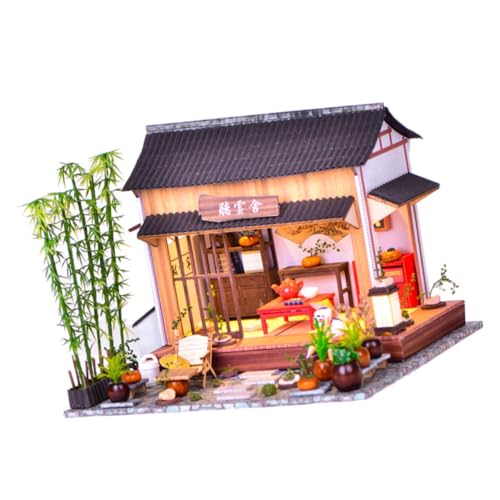 BESTonZON 1 Satz DIY Chinesischer Innenhof Modellspielzeug Zusammenbauen DIY Schmuck Miniatur-zubehör Hausmodell Im Chinesischen Stil Hausmodell Selber Bauen 3D- -Puzzle Montagehaus Holz von BESTonZON