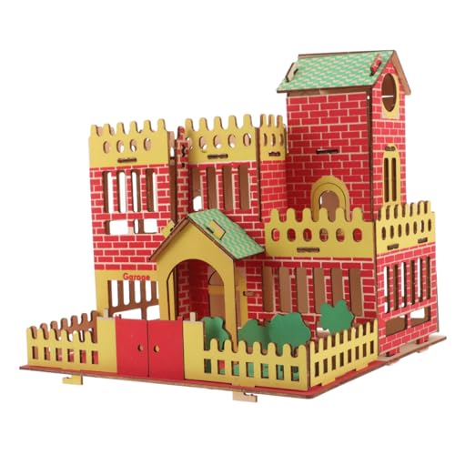 BESTonZON 1 Satz DIY Holzmodellhaus Puzzle Konstruktionsspielzeug Für Kinder DIY Holzhaus Puzzle Kit Holzpuzzle Spielzeug Handmontiertes Modell Für Frühes Lernen Und Basteln von BESTonZON