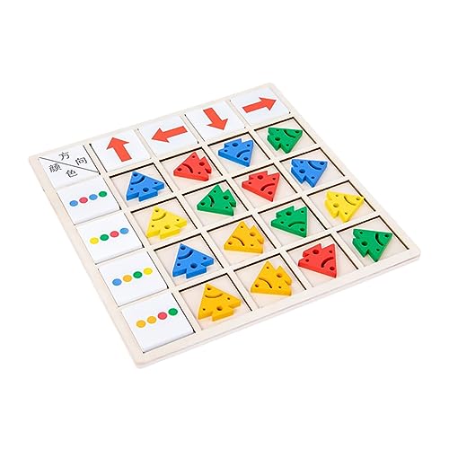 BESTonZON 1 Satz Denkspiel Lernspielzeug für Kleinkinder Bausteinspielzeug Pädagogisches Spielzeug kinderzimmerdeko kognitive Puzzlespielzeuge Interaktives Spielspielzeug hölzern Colorful von BESTonZON