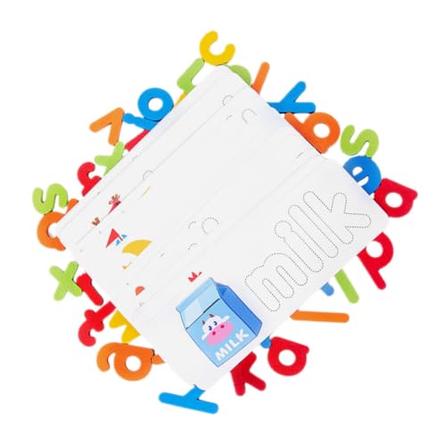 BESTonZON 1 Satz Denkspiel Puzzle rätselbuch zabawki stymulujące rozwój gesselschafftsspiele Kid Toys kinderpuzzle Wortbuchstabierspielzeug englisches buchstabierspiel hölzern von BESTonZON