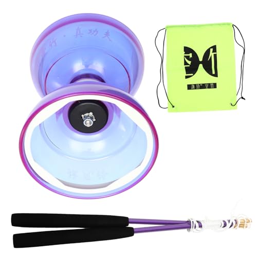 BESTonZON 1 Satz Diabolo-fitnessgeräte Verdreifachen Spieler Plüsch Halter Yo Für Mini Puzzle Feststecken -rasenmäher Yo Yo Zauberstab Kinderspielzeug Lager Violett TPU von BESTonZON