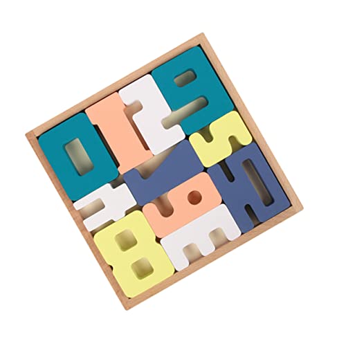 BESTonZON 1 Satz Digitales Kognitives Puzzle Babyspielzeug Multifunktionale Lerntafel Kognitives Spielzeug Für Babys Kinder Zählen Spielzeug Bausteinspielzeug Stangen Zählen Hölzern von BESTonZON