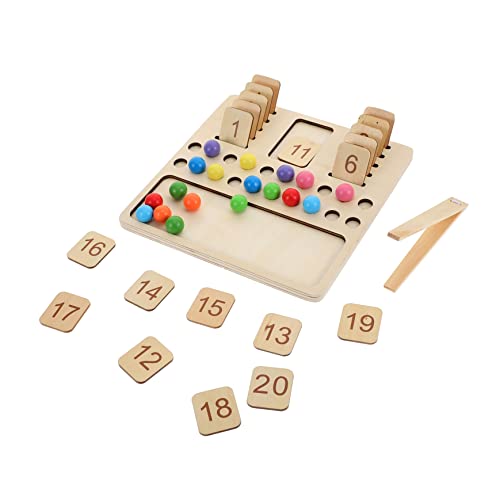 BESTonZON 1 Satz Digitales kognitives Board Rätsel Lernspielzeug für Kinder Puzzles für Kleinkinder Zahlenlernspielzeug Pädagogisches Spielzeug spaß Kinderspielzeug Bildungsspielzeug hölzern von BESTonZON