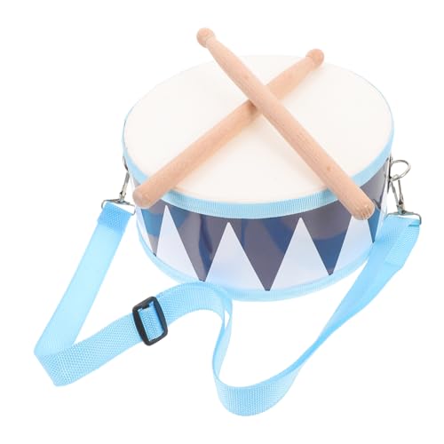 BESTonZON 1 Satz Doppelseitige Trommel Schlaginstrument Musiktrommel Spielzeug-schlagzeug Snare-drum-trommelstöcke Kleine Trommel Für Kleinkinder Performance-trommel Trommel Holz Blue von BESTonZON