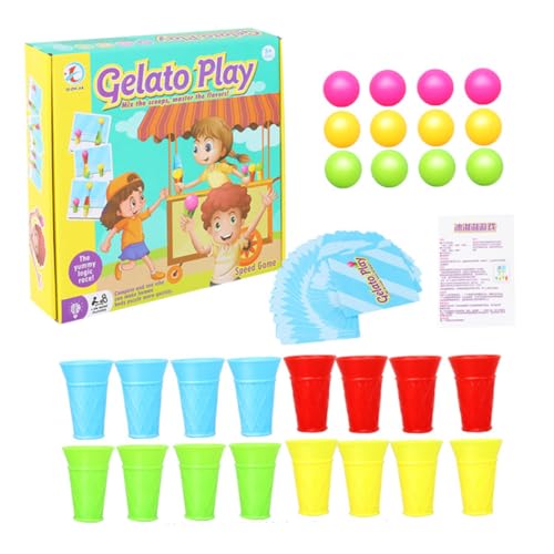 BESTonZON 1 Satz EIS-Spiel Kognitives Spielzeug Für Kinder Sportspielzeug Für Kleinkinder Mini-Spielzeug Lernspielzeug Für Kinder Eiswaffel Spielzeug Stapelspielzeug Für Babys Abs von BESTonZON