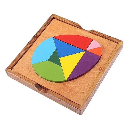 BESTonZON 1 Satz Ei-Tangram Pädagogisches Puzzlespielzeug Spiele Rätsel Denksportaufgaben Kleinkind-Ei-Spielzeug Kinderspielzeug Bausteine ​​für Kleinkinder Kinder Spielset Holz Colorful von BESTonZON