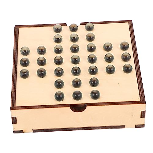 BESTonZON 1 Satz Einzelnes Edles Schach Dame Brettspiel Dame Trainer Spielzeug Tragbares Schachbrett Chinesische Dame Brettspiele Tragbare Dame Klassisches Brettspiel Holz von BESTonZON