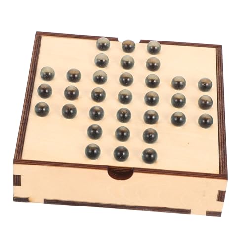 BESTonZON 1 Satz Einzelnes Edles Schach Dame Tragbares Schachbrett Klassisches Brettspiel Brettspiele Holz von BESTonZON