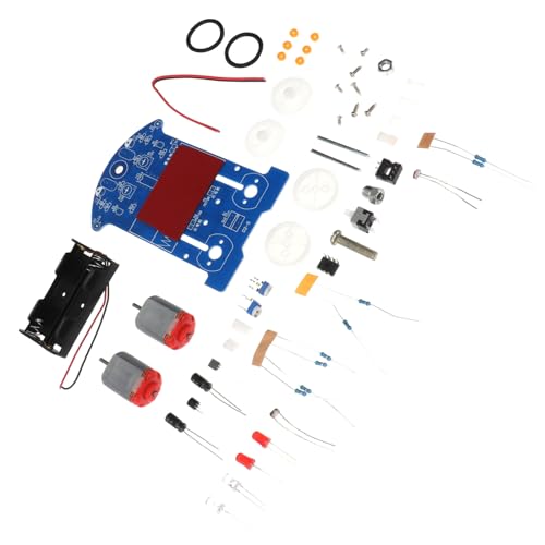 BESTonZON 1 Satz Experimenteller Unterricht Auto-Werkzeugsatz DIY elektronischer Blitz bastel Set für Kinder Elektronik experimentierkasten intelligentes Auto-Kit smart car löten Projekt kit von BESTonZON