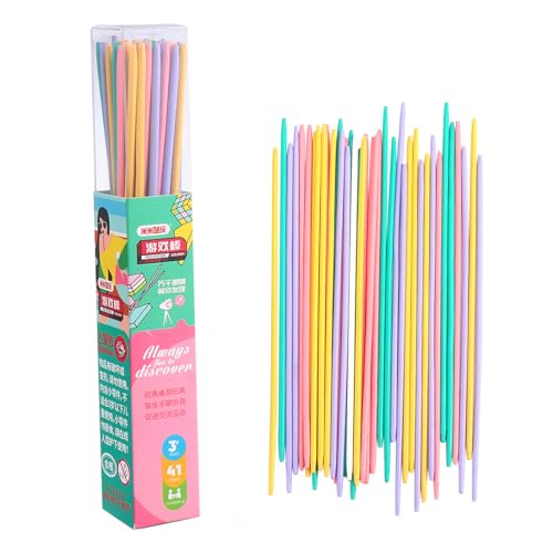 BESTonZON 1 Satz Farbspielstock Kinderspielzeug Kinderstockspielzeug Interaktives Spielzeug Für Mehrere Personen Spiel Pick-up-Sticks Juguetes para Niños Eltern-Kind-spielstöcke Hölzern von BESTonZON