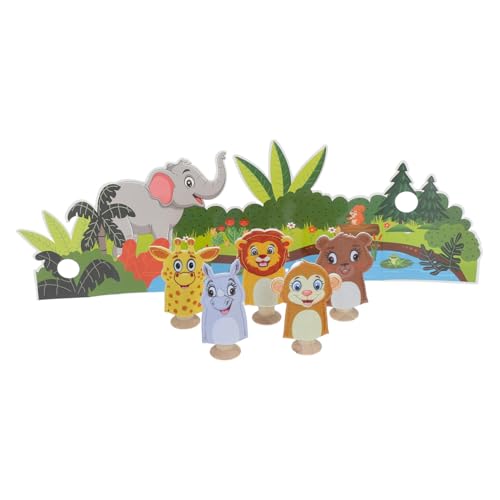 BESTonZON 1 Satz Fingerpuppen Aus Filz Tierische Fingerpuppe Figuren Fingerspielzeug Halloween-minispielzeug Spielzeug Für Nutztiere Geschichte Zeit Fingerpuppen Tierpuppen Holz von BESTonZON