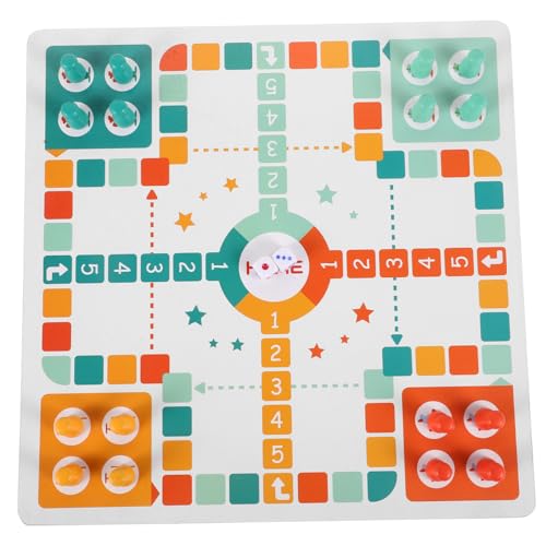 BESTonZON 1 Satz Fliegendes Schlangenschach Aus Holz Fliegendes Schach-Ludo-Brett Brettspiele Für Kinder Schachbrett Familienspielspielzeug Tragbares Schachspielzeug Flugzeugschach von BESTonZON